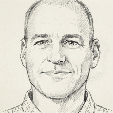 Gezeichnetes Porträt von Alexander Werner